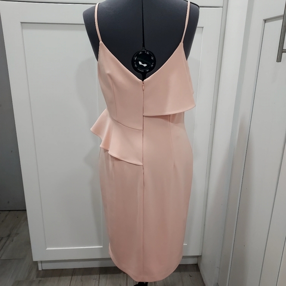 Elegant Peach Ruffle Dress - Picture 3 of 7